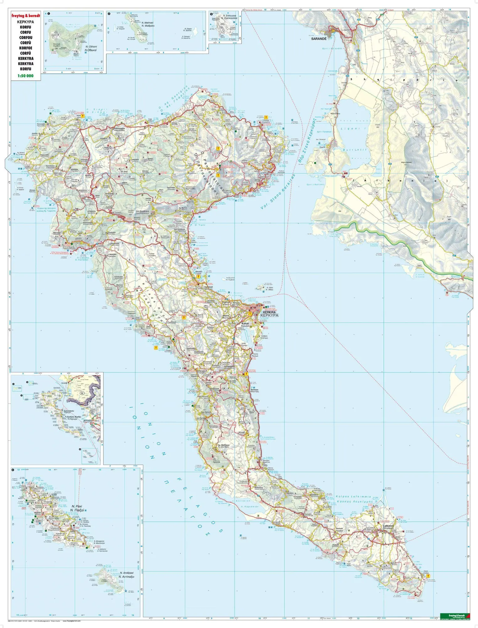 Bild: 9783707909562 | freytag &amp; berndt Straßenkarte Korfu 1:50.000 | (Land-)Karte | 2022