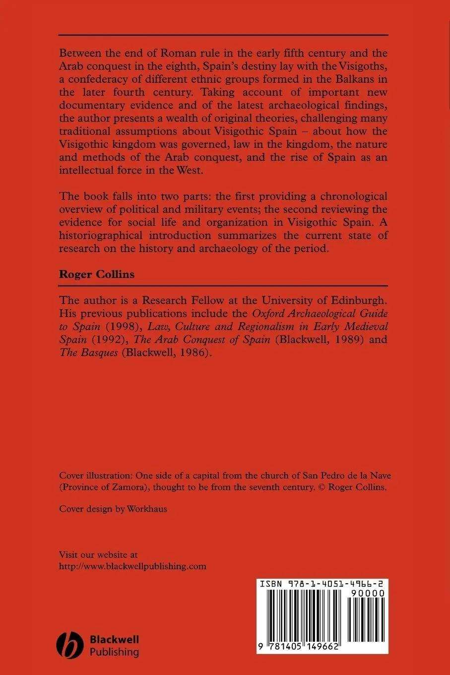 Rückseite: 9781405149662 | Visigothic Spain 409 - 711 | Roger Collins | Taschenbuch | Englisch