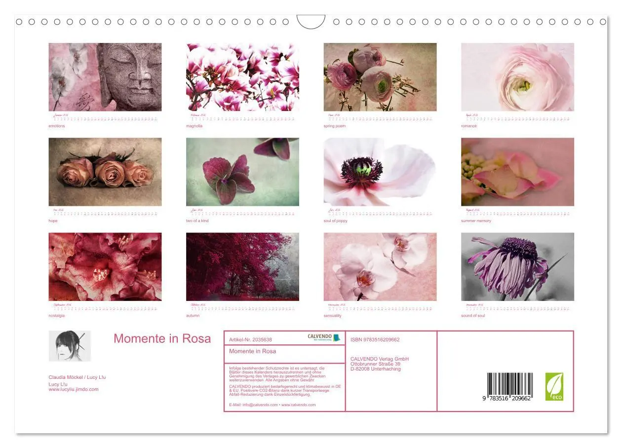 Bild: 9783516209662 | Momente in Rosa (Wandkalender 2026 DIN A3 quer), CALVENDO...