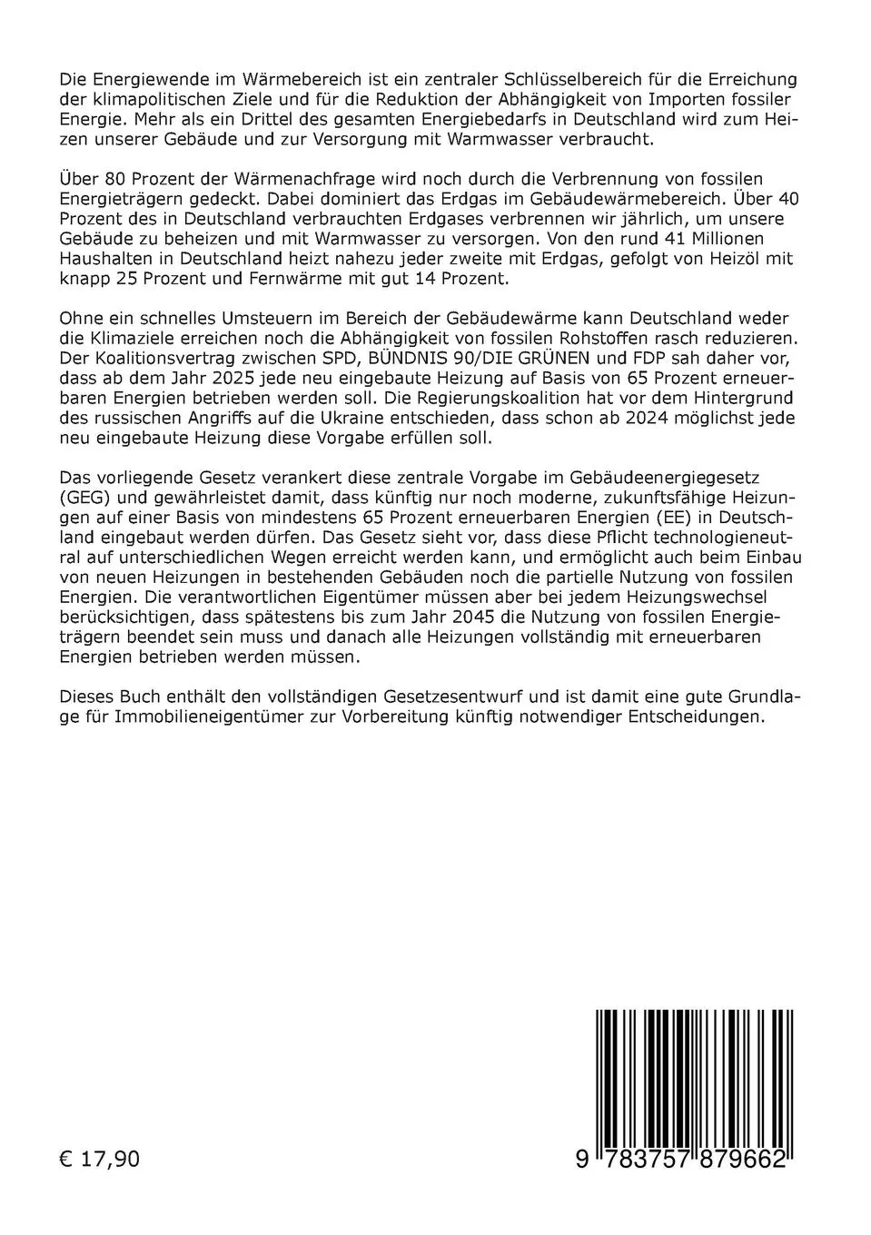 Rückseite: 9783757879662 | Das neue Heizungsgesetz | Peter Frachmann | Taschenbuch | 176 S.