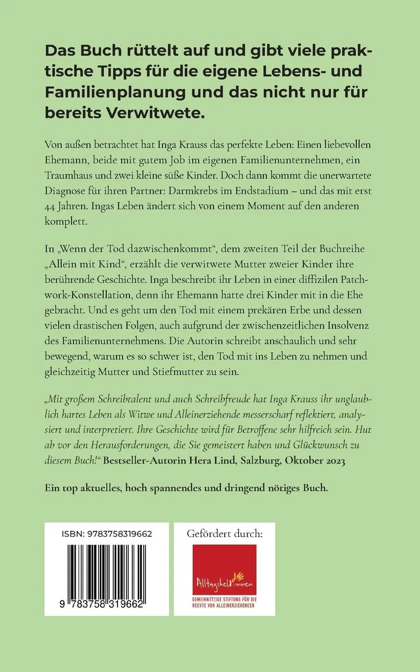Rückseite: 9783758319662 | Wenn der Tod dazwischenkommt | Inga Krauss | Taschenbuch | 242 S.