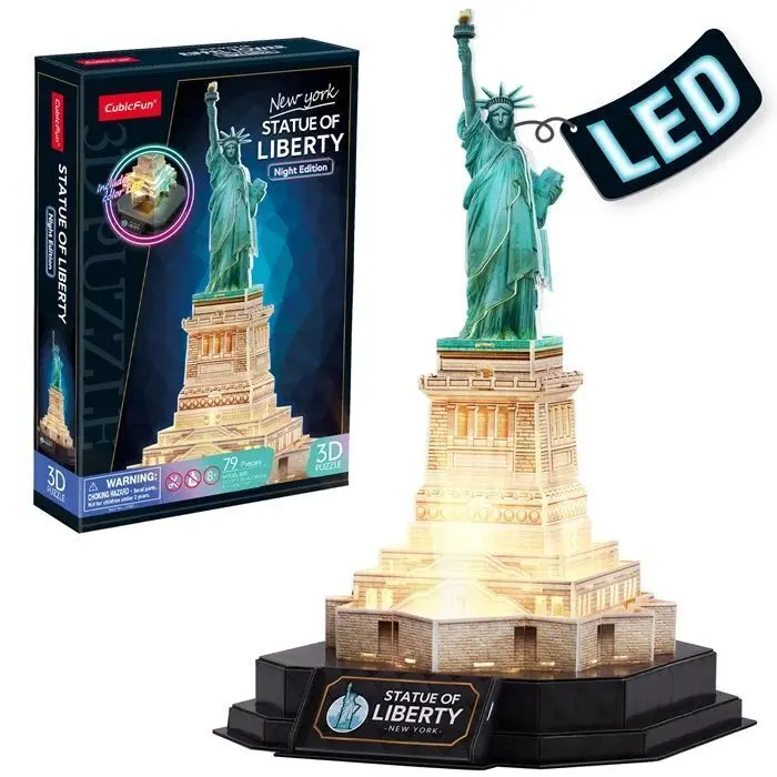 Bild: 7640409429762 | CUBICFUN - 3D Puzzle Freiheitsstatue LED 79 Teile | Spiel | 660536