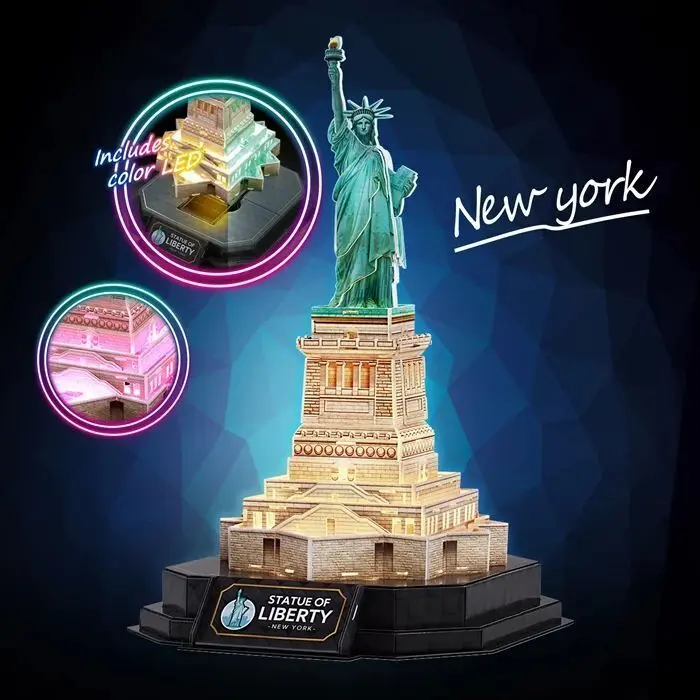 Bild: 7640409429762 | CUBICFUN - 3D Puzzle Freiheitsstatue LED 79 Teile | Spiel | 660536