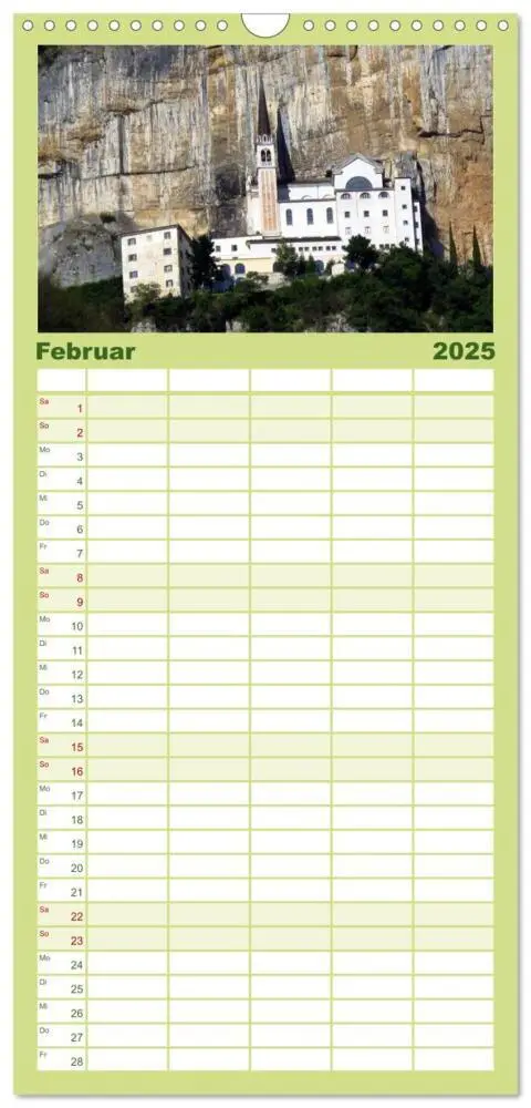 Bild: 9783457109762 | Familienplaner 2025 - Romantisches Fernweh - Gardasee mit 5 Spalten...