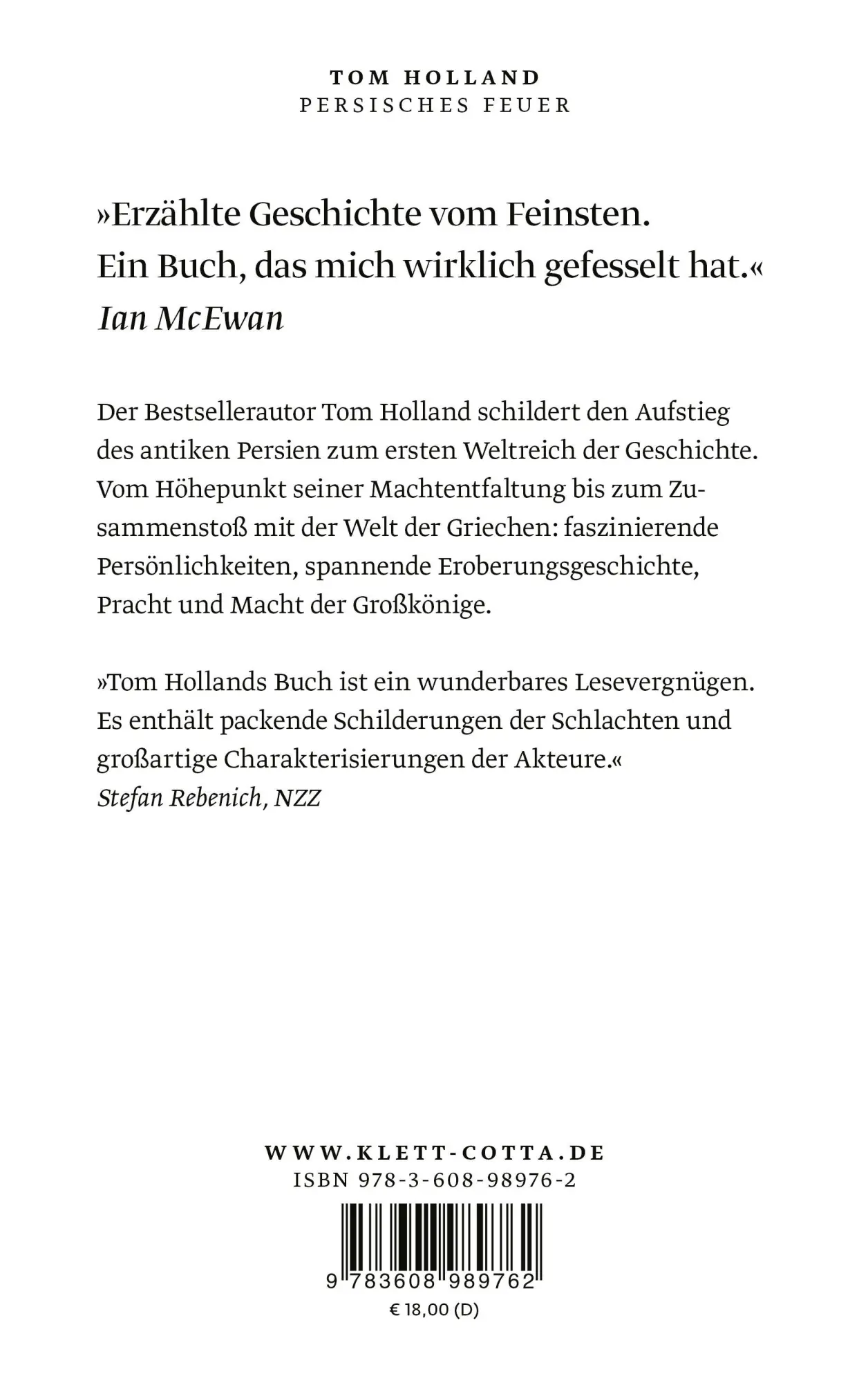 Rückseite: 9783608989762 | Persisches Feuer | Das erste Weltreich und der Kampf um den Westen