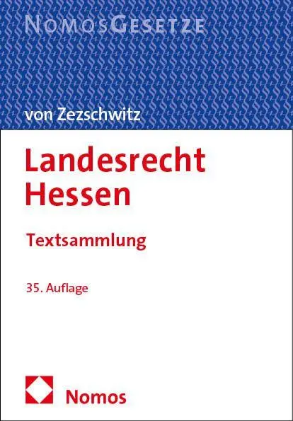 Cover: 9783756019762 | Landesrecht Hessen | Textsammlung | Friedrich Von Zezschwitz | Buch