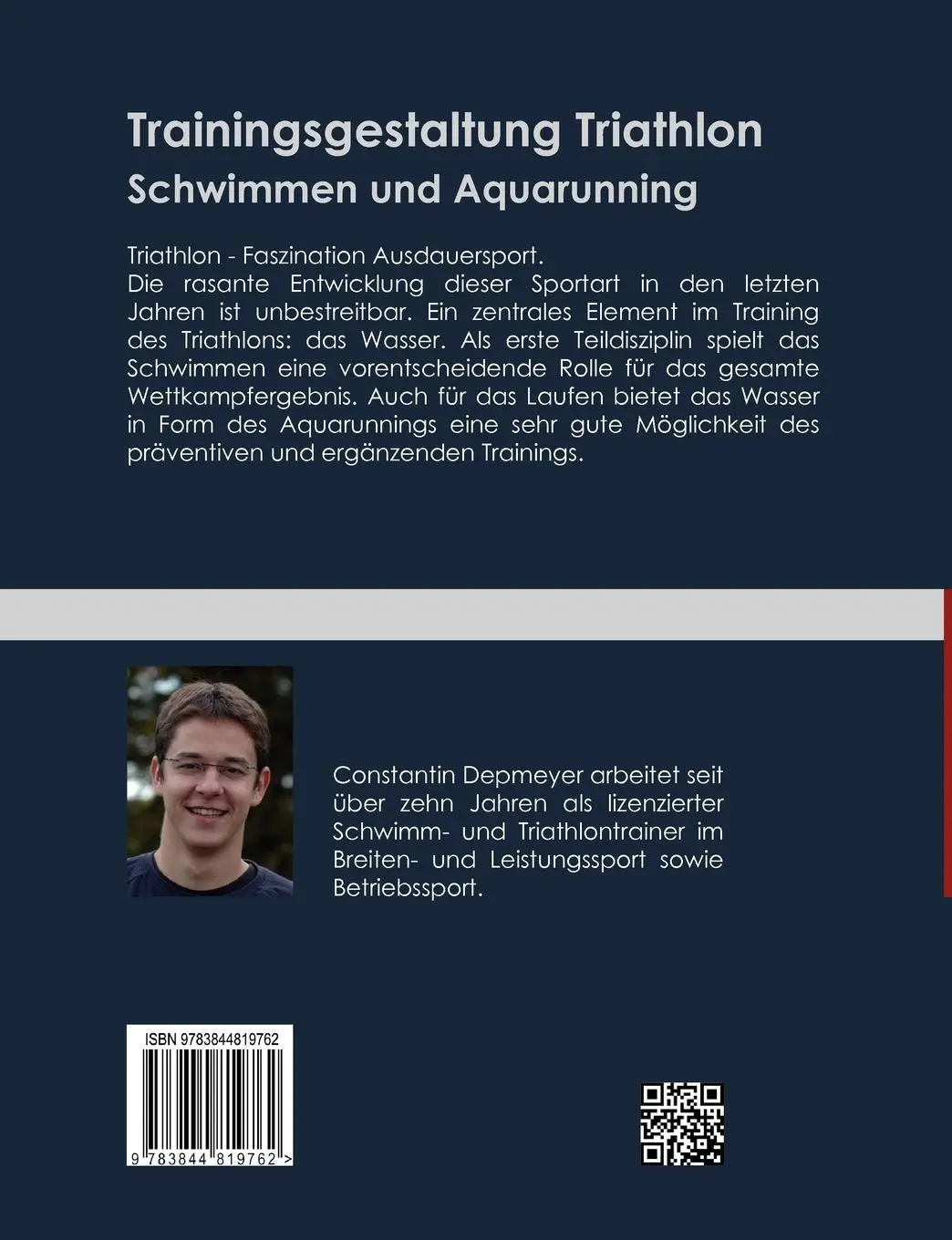 Rückseite: 9783844819762 | Trainingsgestaltung Triathlon - Schwimmen und Aquarunning | Depmeyer