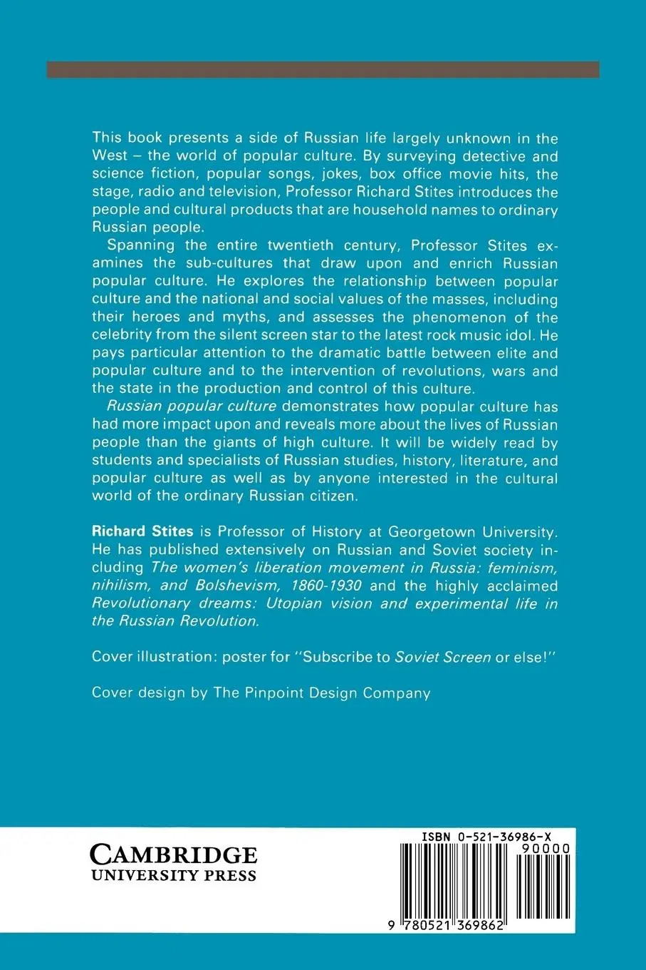 Rückseite: 9780521369862 | Russian Popular Culture | Entertainment and Society Since 1900 | Buch