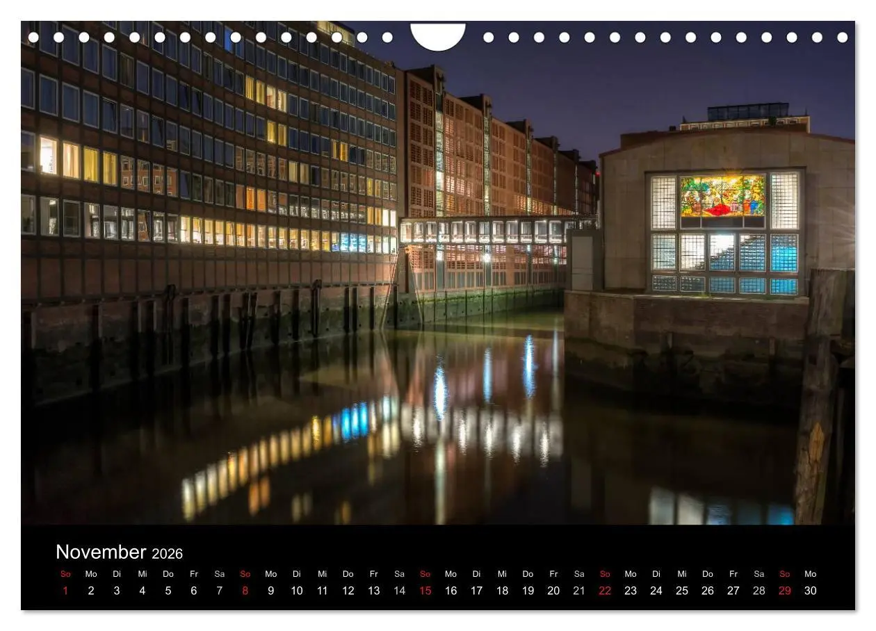 Bild: 9783516049862 | Hamburg - Lichter der Nacht (Wandkalender 2026 DIN A4 quer),...