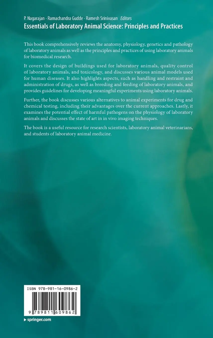 Rückseite: 9789811609862 | Essentials of Laboratory Animal Science: Principles and Practices