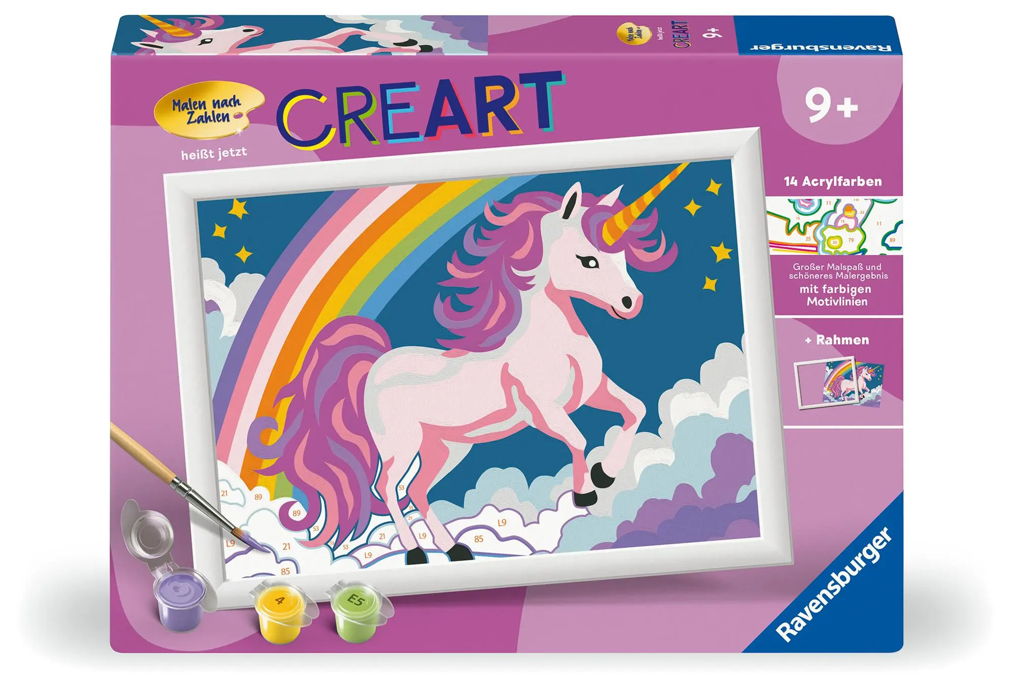 Cover: 4005556239962 | CreArt, Malen nach Zahlen Kinder - Pinkes Einhorn | Spiel | Deutsch