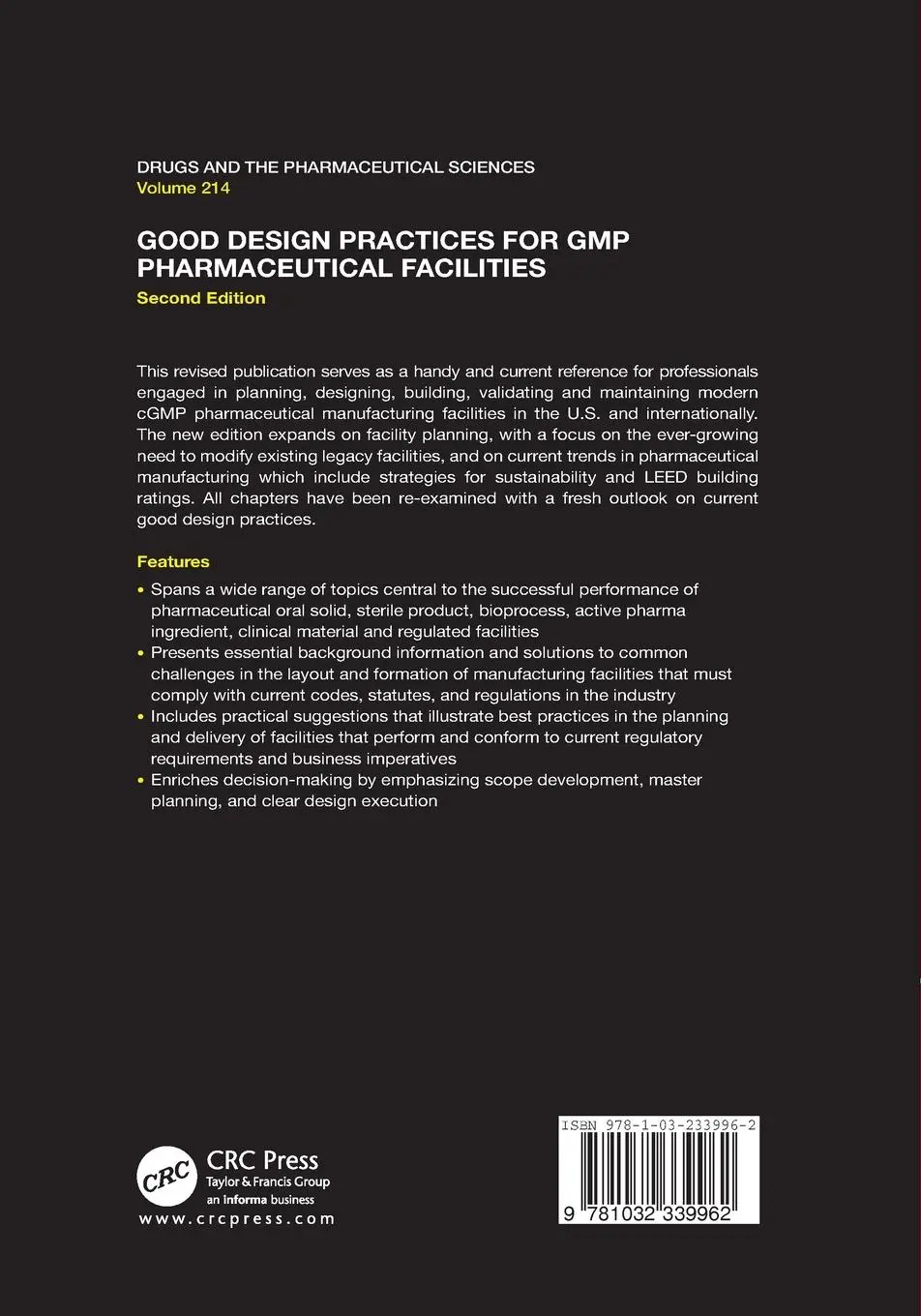 Rückseite: 9781032339962 | Good Design Practices for GMP Pharmaceutical Facilities | Taschenbuch