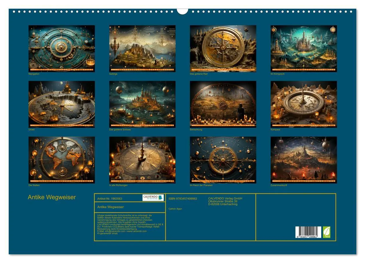 Bild: 9783457499962 | Antike Wegweiser (Wandkalender 2026 DIN A2 quer), CALVENDO...