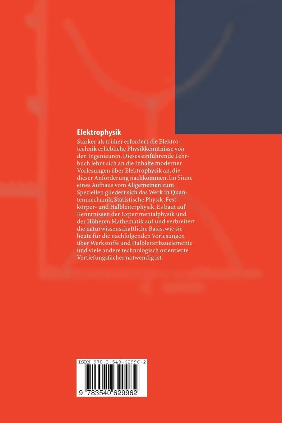 Rückseite: 9783540629962 | Elektrophysik | Dörte Neundorf (u. a.) | Taschenbuch | xi | Deutsch