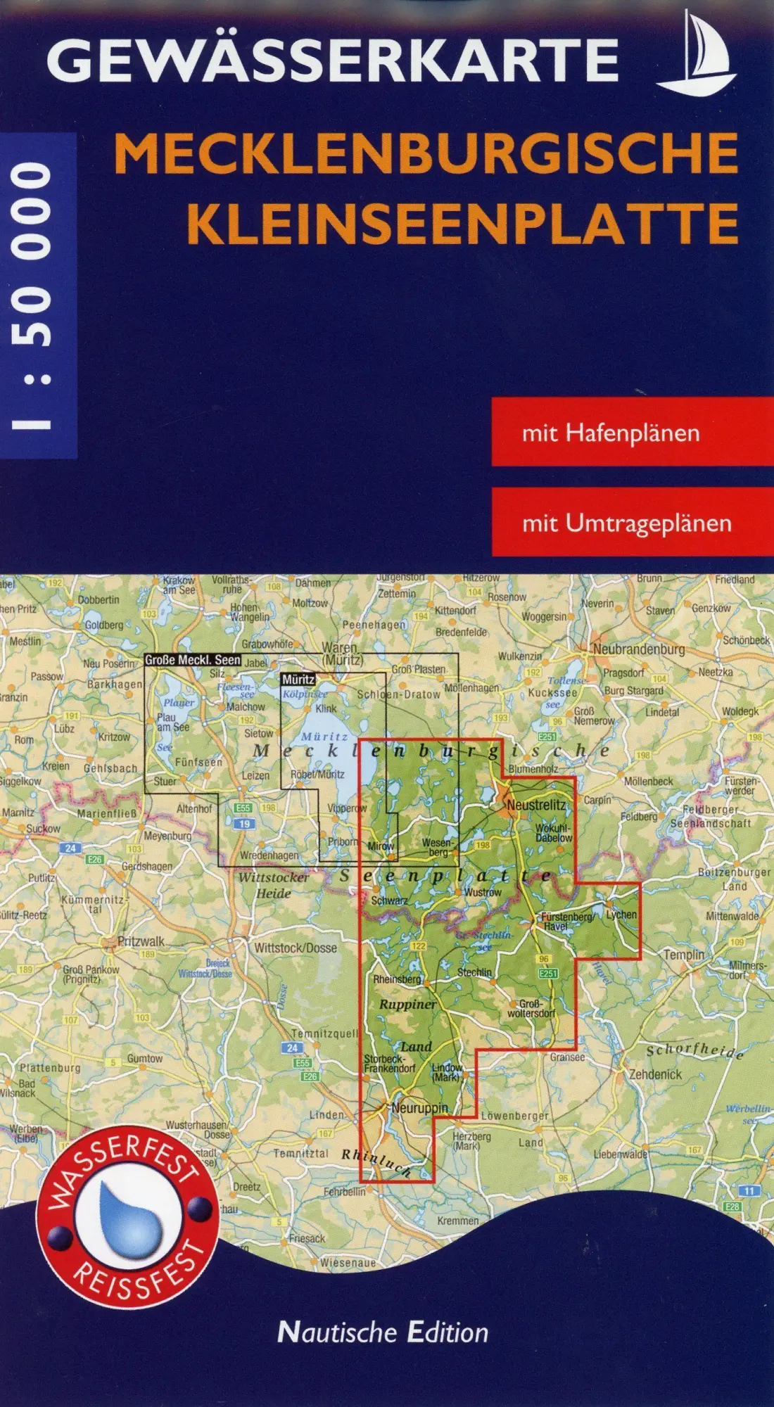 Cover: 9783866369962 | Gewässerkarte Mecklenburgische Kleinseenplatte | Lutz Gebhardt | 2020