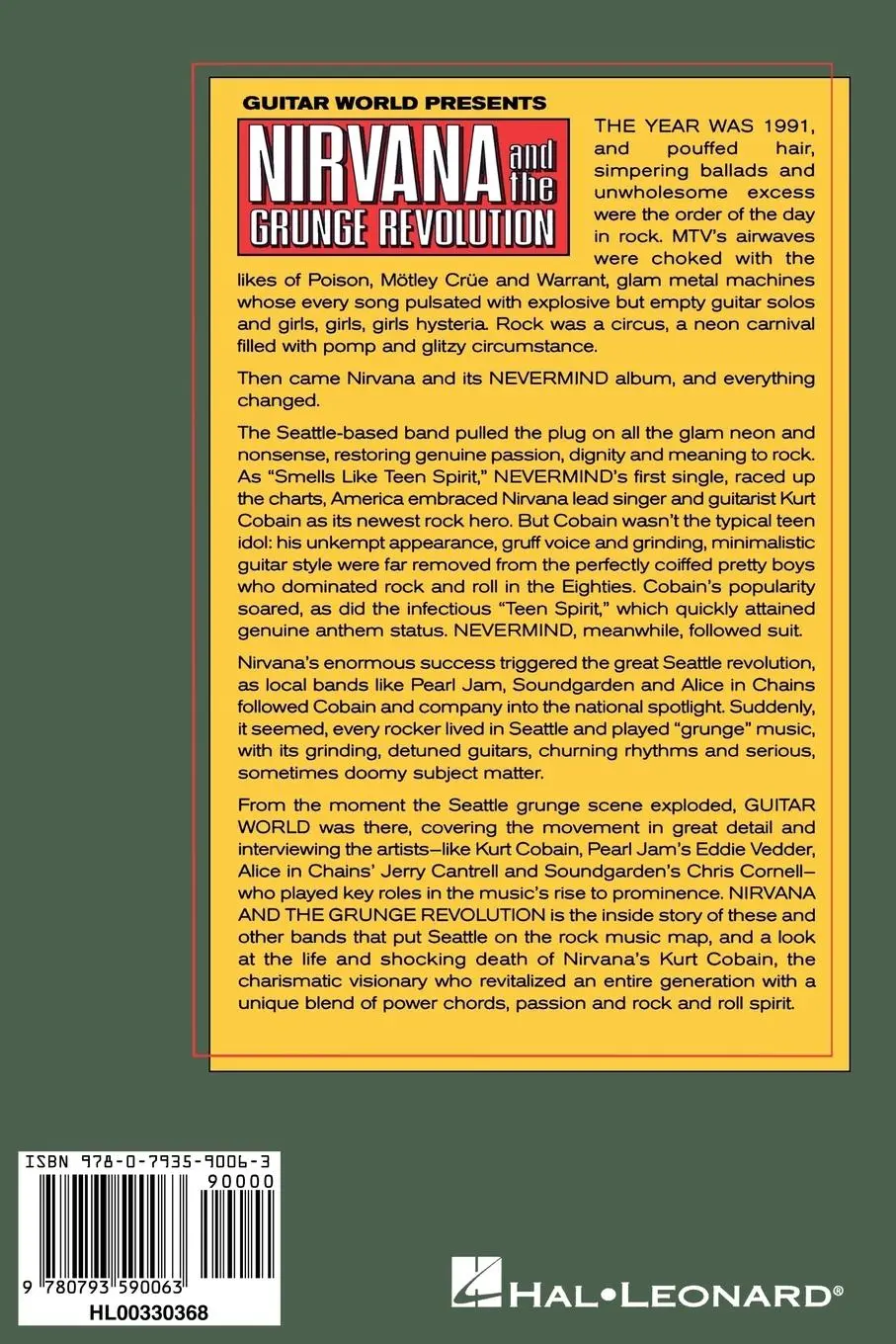 Rückseite: 9780793590063 | Guitar World Presents Nirvana and the Grunge Revolution | Nirvana