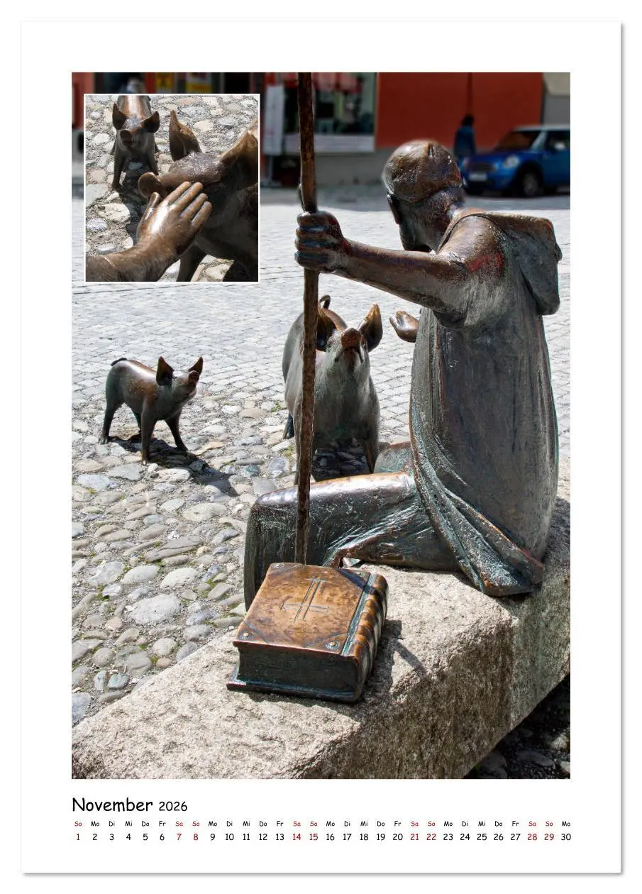 Bild: 9783516390063 | Wangen im Allgäu und seine schönen Brunnen (Tischkalender 2026 DIN...