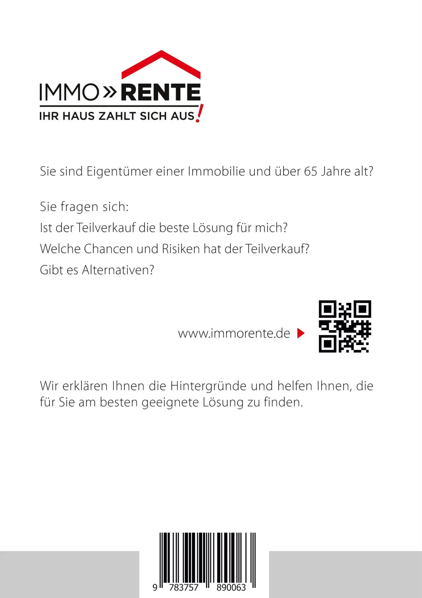 Rückseite: 9783757890063 | Der Teilverkauf | Alternative: die Umkehrhypothek | Flesch (u. a.)