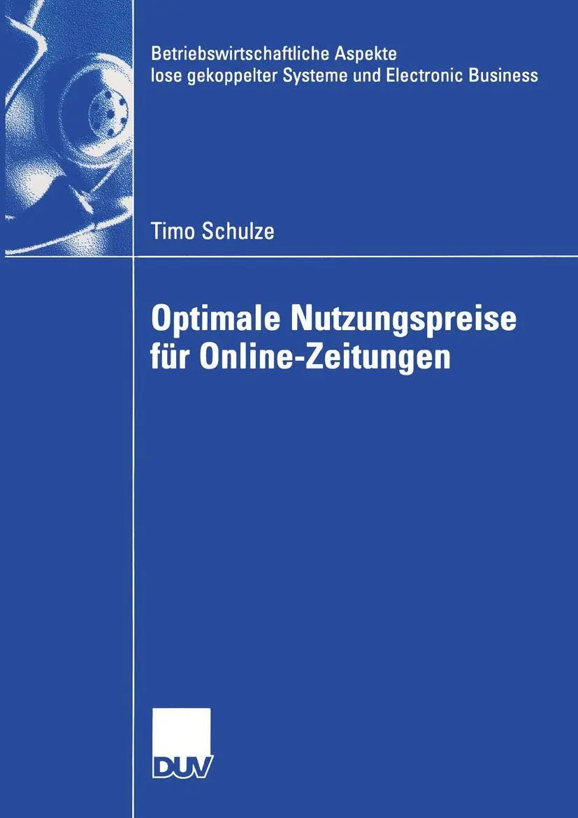 Cover: 9783835000063 | Optimale Nutzungspreise für Online-Zeitungen | Timo Schulze | Buch
