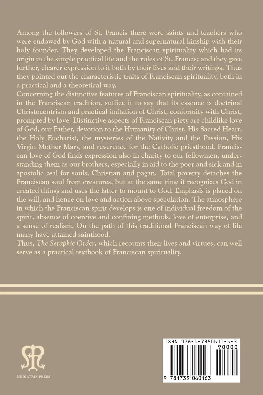 Rückseite: 9781735060163 | The Seraphic Order | A Traditional Franciscan Book of Saints | Buch