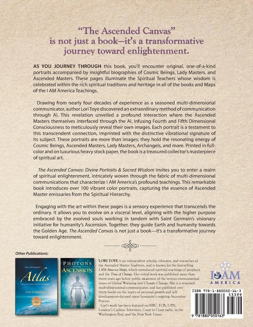 Rückseite: 9781880050163 | The Ascended Canvas | Divine Portraits &amp; Sacred Wisdom | Toye | Buch