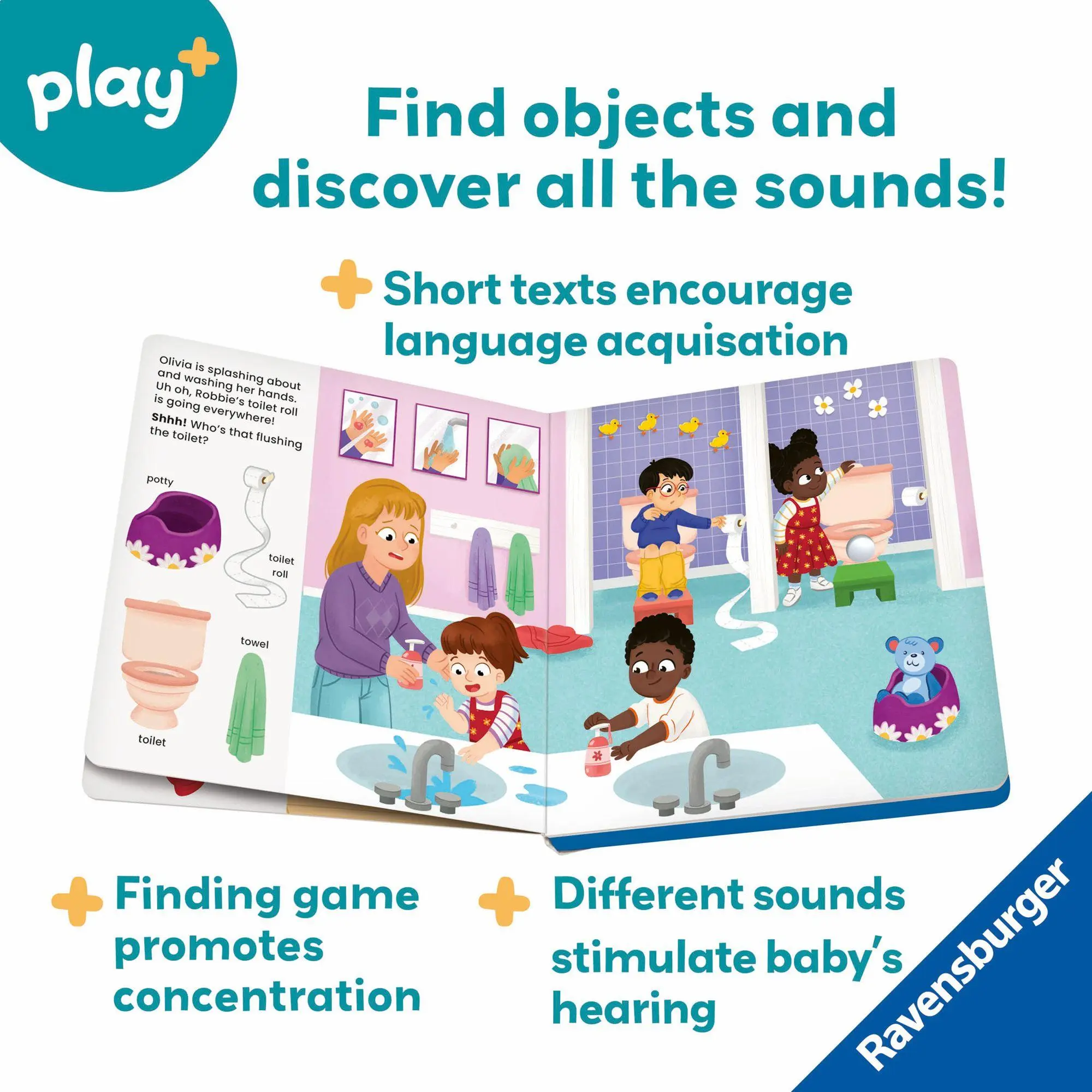 Bild: 9783380970163 | Play+ Shh ... who's there? In Nursery (sound book) | Maria Höck | Buch