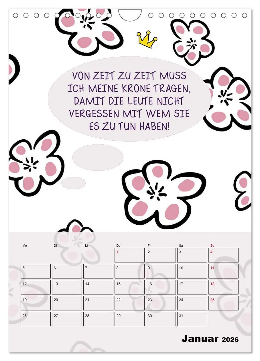 Bild: 9783516380163 | Königin über alles! Typokalender für starke Frauen (Wandkalender...