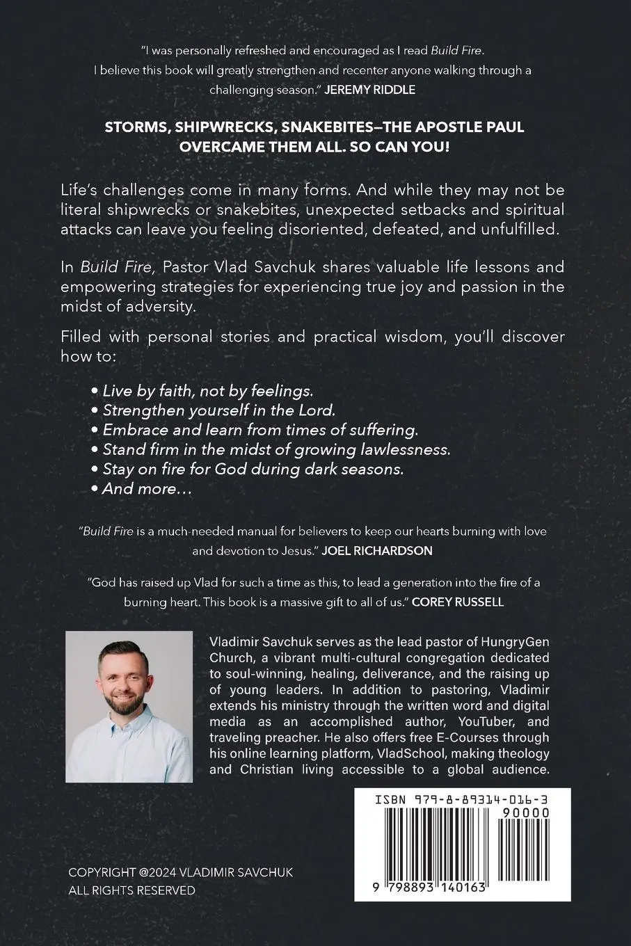 Rückseite: 9798893140163 | Build Fire | How to Overcome Storms, Setbacks, and Spiritual Attacks