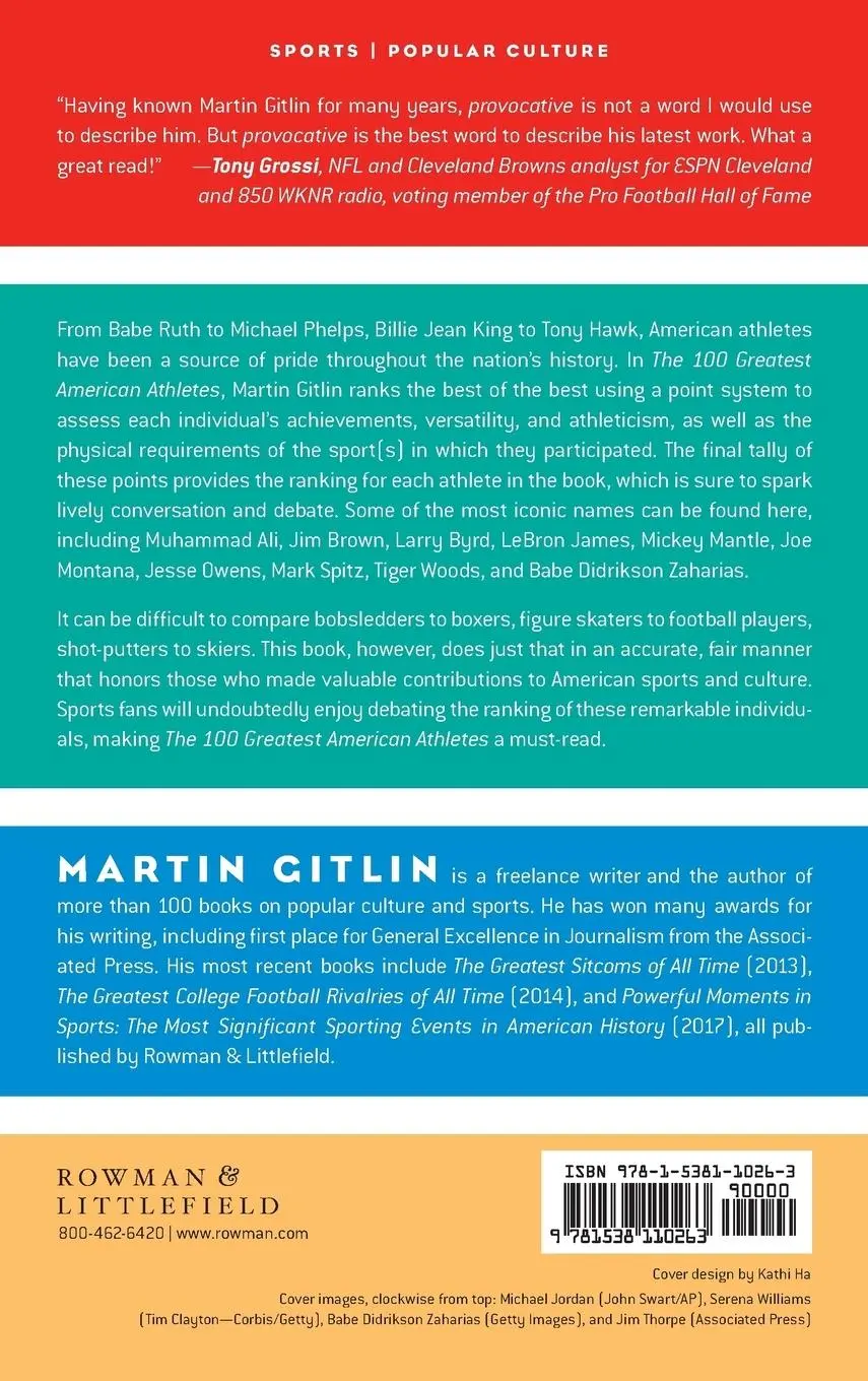Rückseite: 9781538110263 | The 100 Greatest American Athletes | Martin Gitlin | Buch | Gebunden