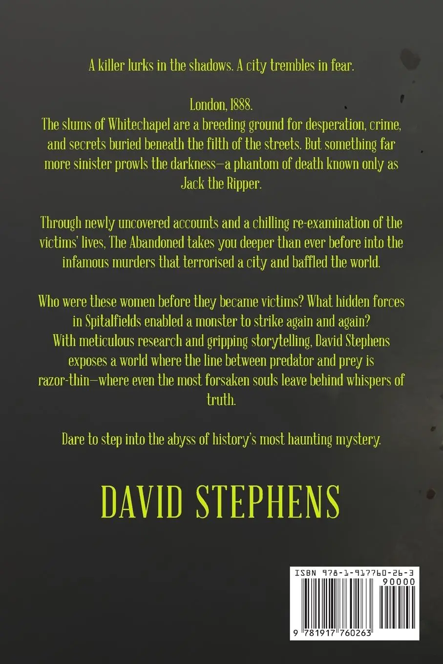 Rückseite: 9781917760263 | The Abandoned | Victims of Jack the Ripper | David Stephens | Buch