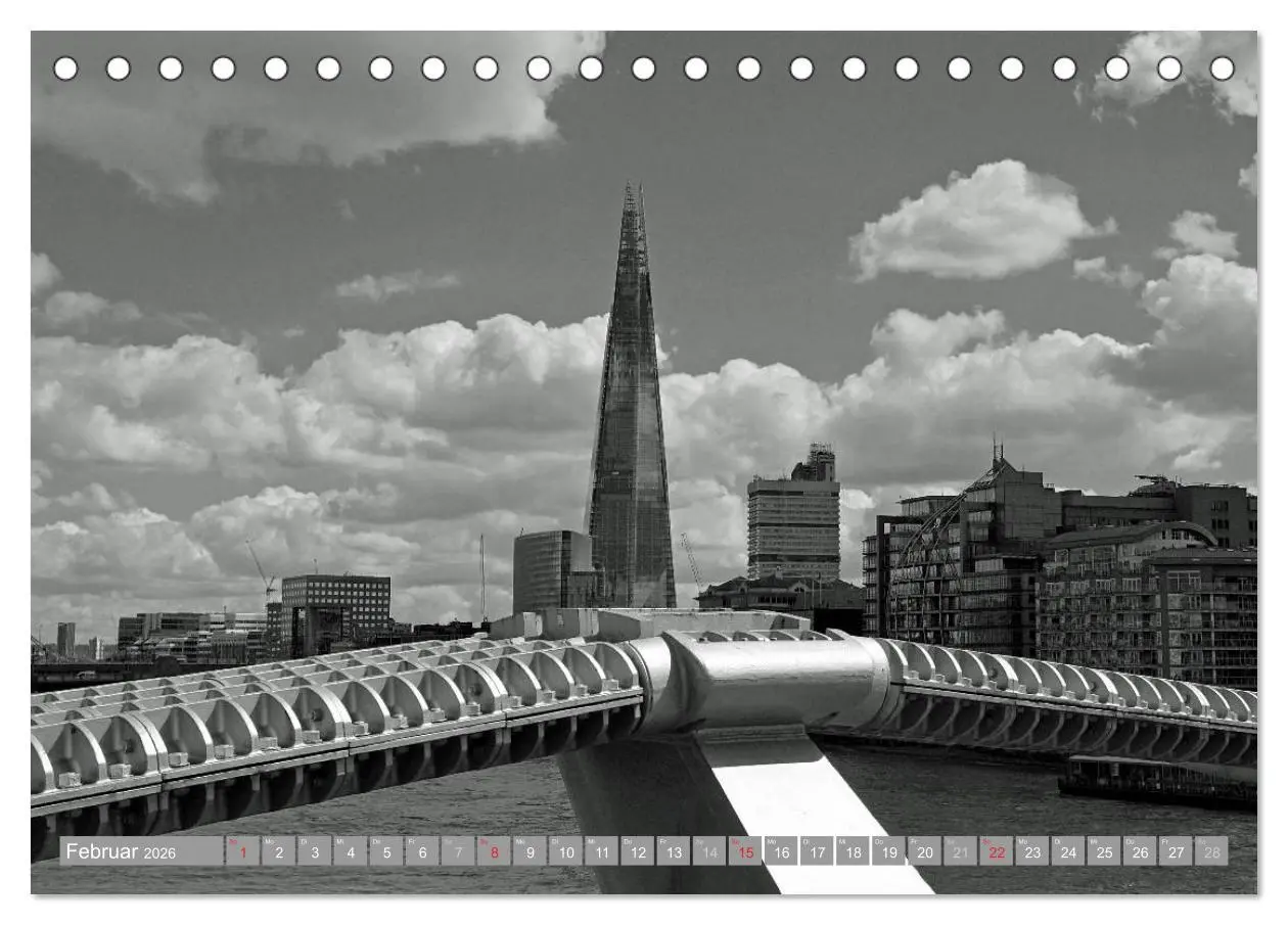 Bild: 9783516130263 | London in Schwarz-Weiß (Tischkalender 2026 DIN A5 quer), CALVENDO...