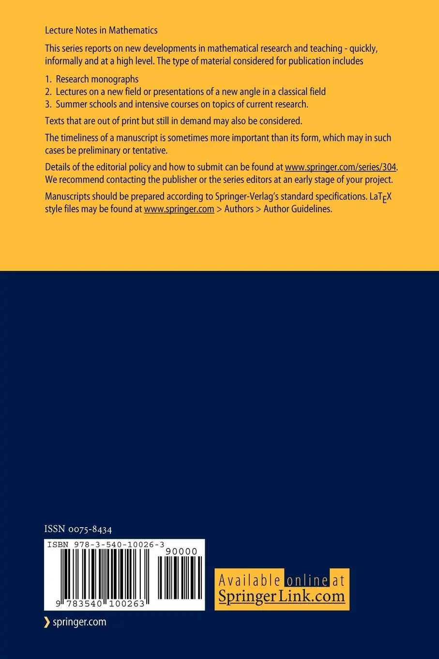 Rückseite: 9783540100263 | Simple Singularities and Simple Algebraic Groups | P. Slodowy | Buch