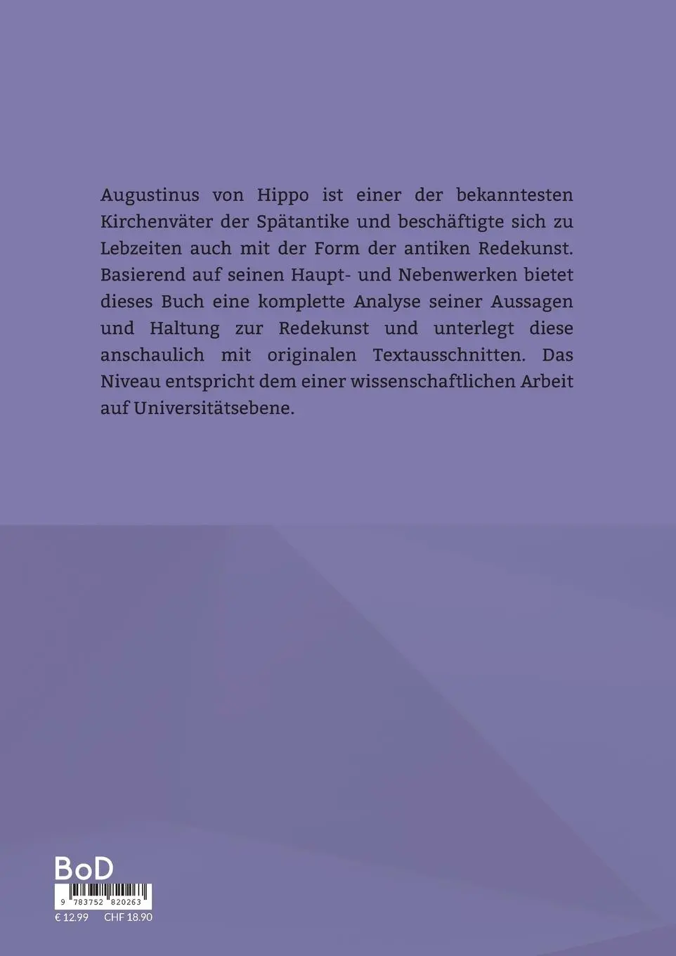 Rückseite: 9783752820263 | Antike Rhetorik in der christlichen Spätantike | Sonja Drieling | Buch