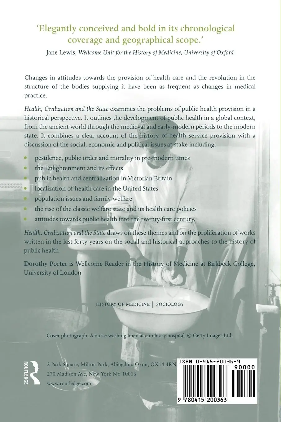 Rückseite: 9780415200363 | Health, Civilization and the State | Dorothy Porter | Taschenbuch