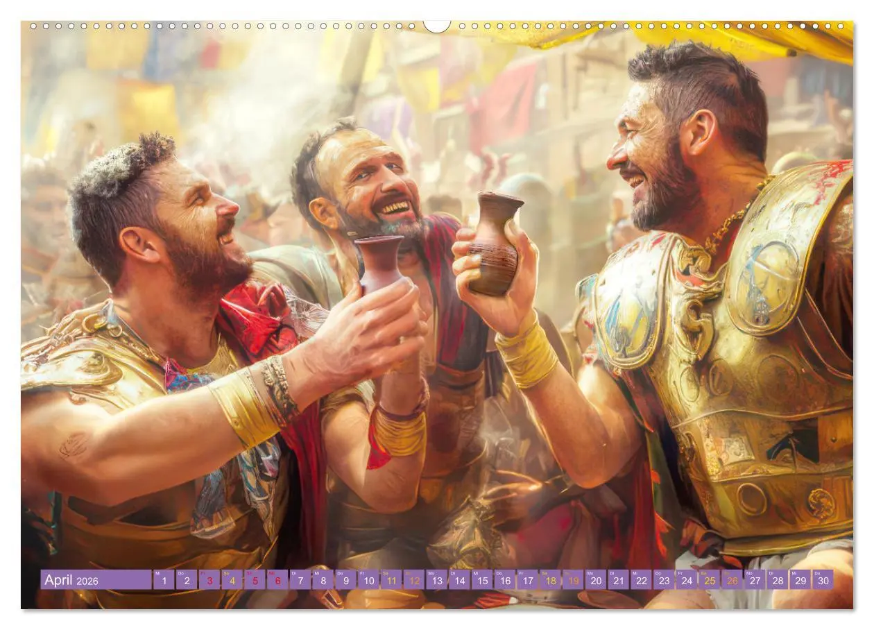 Bild: 9783457340363 | Die Römer - Kämpfe und Alltag (Wandkalender 2026 DIN A2 quer),...