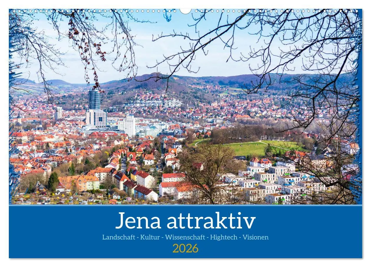 Cover: 9783457410363 | Jena attraktiv (Wandkalender 2026 DIN A2 quer), CALVENDO...