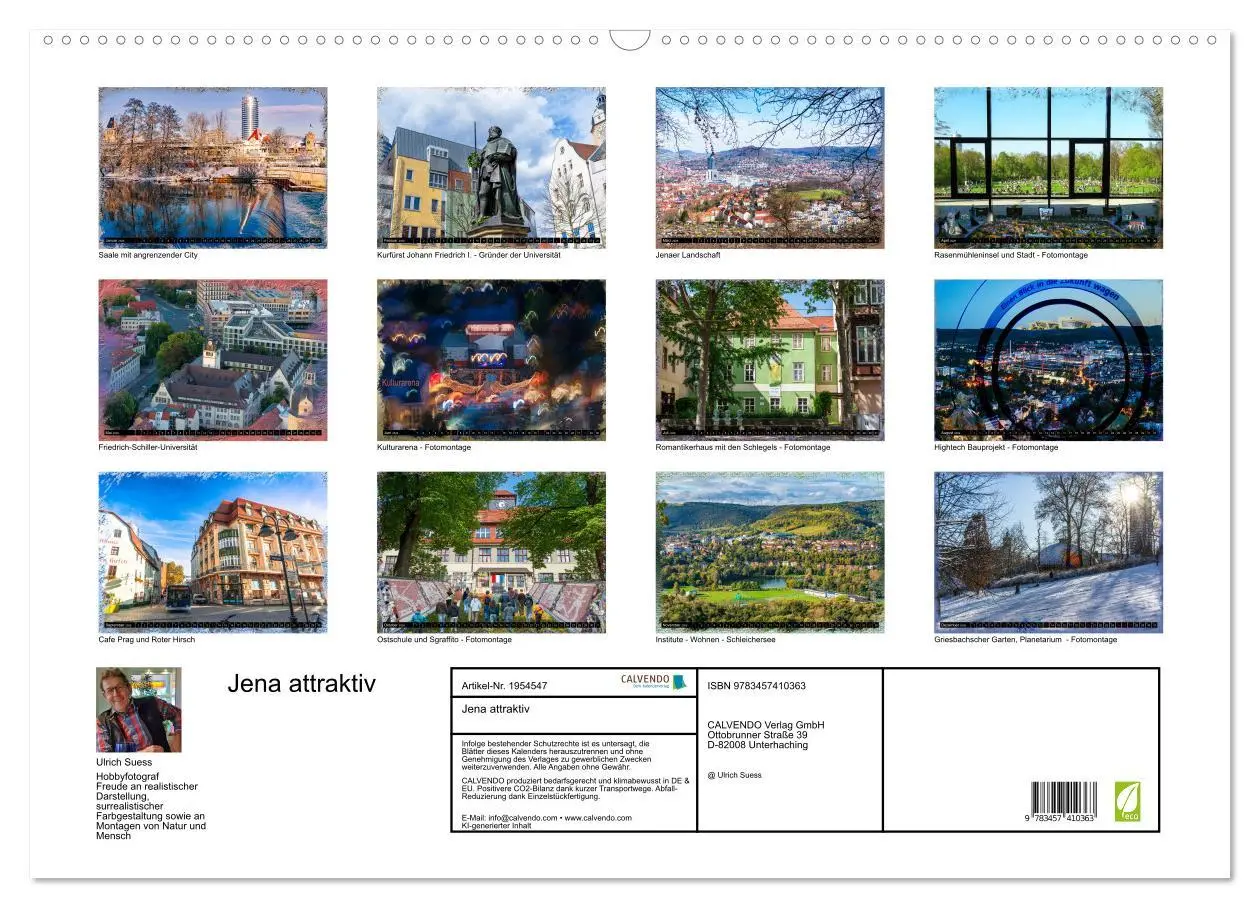 Bild: 9783457410363 | Jena attraktiv (Wandkalender 2026 DIN A2 quer), CALVENDO...