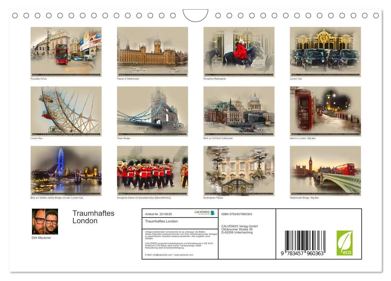 Bild: 9783457960363 | Traumhaftes London (Wandkalender 2026 DIN A4 quer), CALVENDO...