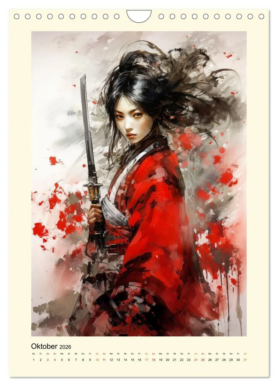 Bild: 9783516290363 | Samurai Amazonen (Wandkalender 2026 DIN A4 hoch), CALVENDO...
