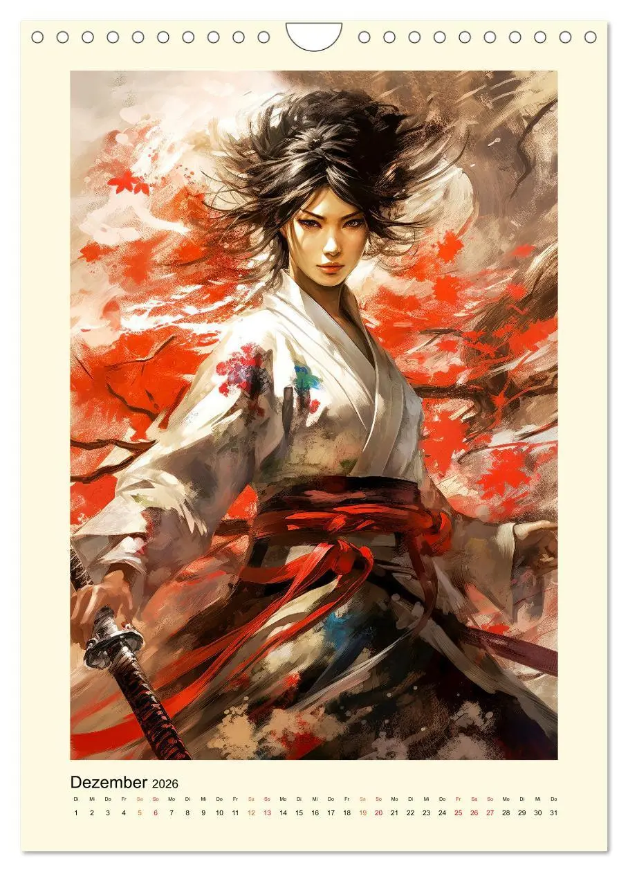 Bild: 9783516290363 | Samurai Amazonen (Wandkalender 2026 DIN A4 hoch), CALVENDO...
