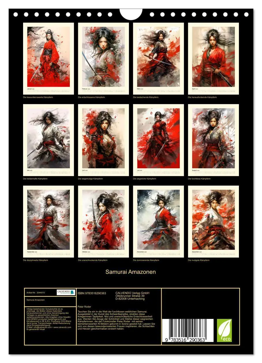 Bild: 9783516290363 | Samurai Amazonen (Wandkalender 2026 DIN A4 hoch), CALVENDO...