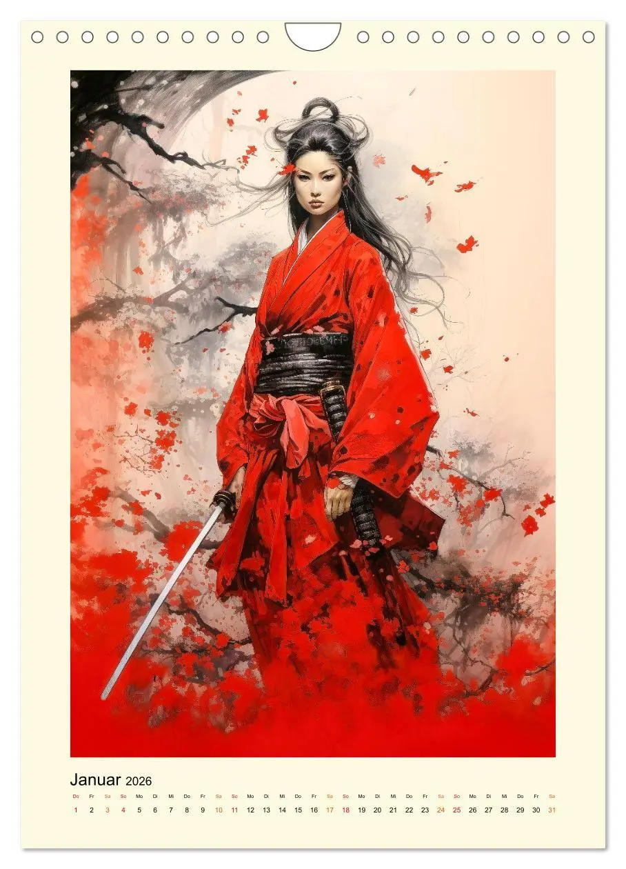 Bild: 9783516290363 | Samurai Amazonen (Wandkalender 2026 DIN A4 hoch), CALVENDO...