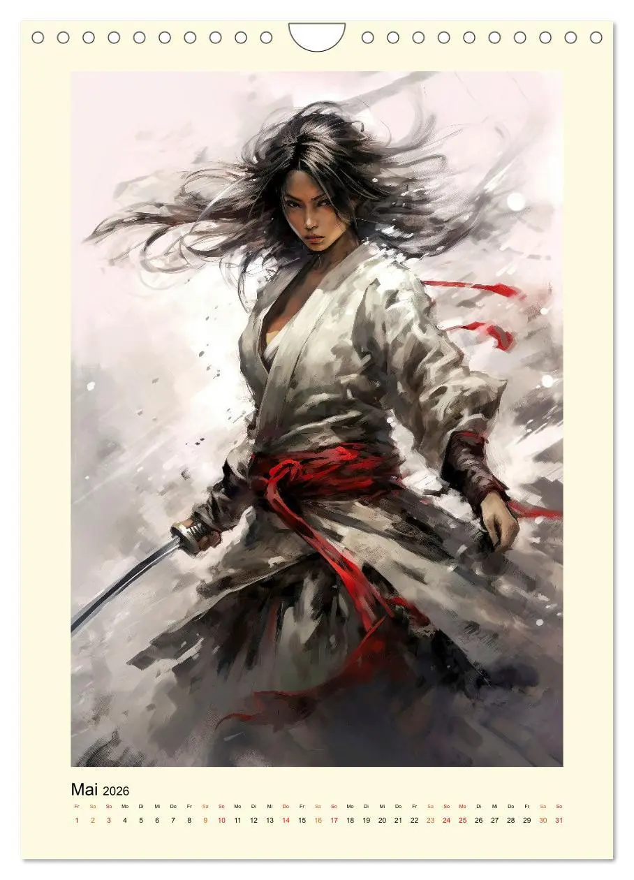Bild: 9783516290363 | Samurai Amazonen (Wandkalender 2026 DIN A4 hoch), CALVENDO...