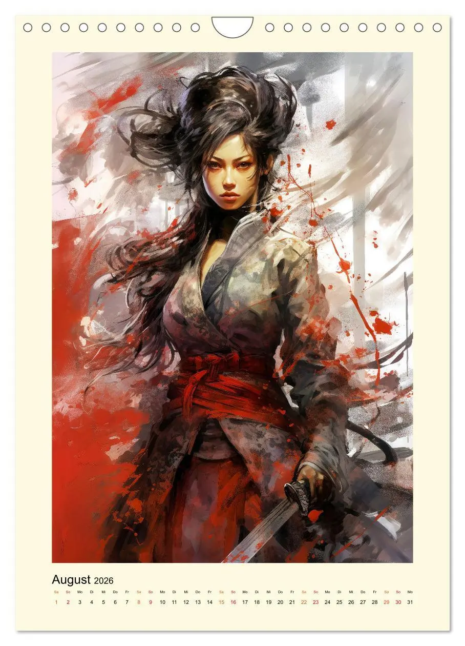 Bild: 9783516290363 | Samurai Amazonen (Wandkalender 2026 DIN A4 hoch), CALVENDO...