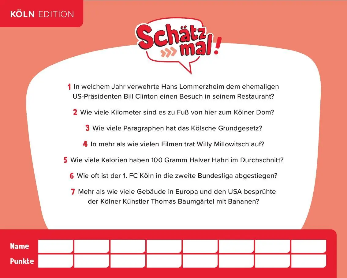 Bild: 9783989760363 | Schätz mal! Köln Edition | Taschenbuch | 64 S. | Deutsch | 2025