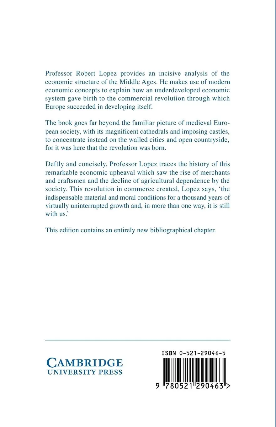 Rückseite: 9780521290463 | The Commercial Revolution of the Middle Ages, 950 1350 | Lopez | Buch