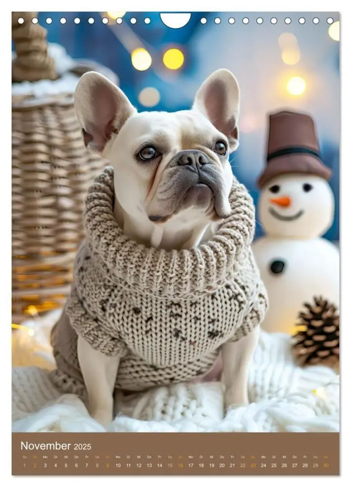 Bild: 9783383770463 | Frenchie Couture - Französische Bulldoggen in Strick-Chic...