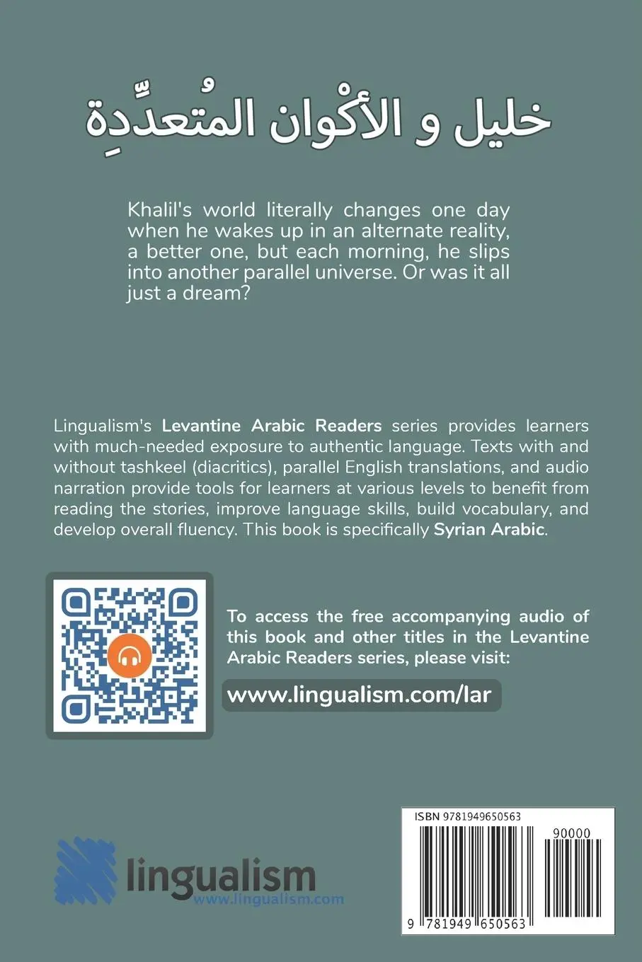 Rückseite: 9781949650563 | Khalil and the Multiverse | Levantine Arabic Reader (Syrian Arabic)
