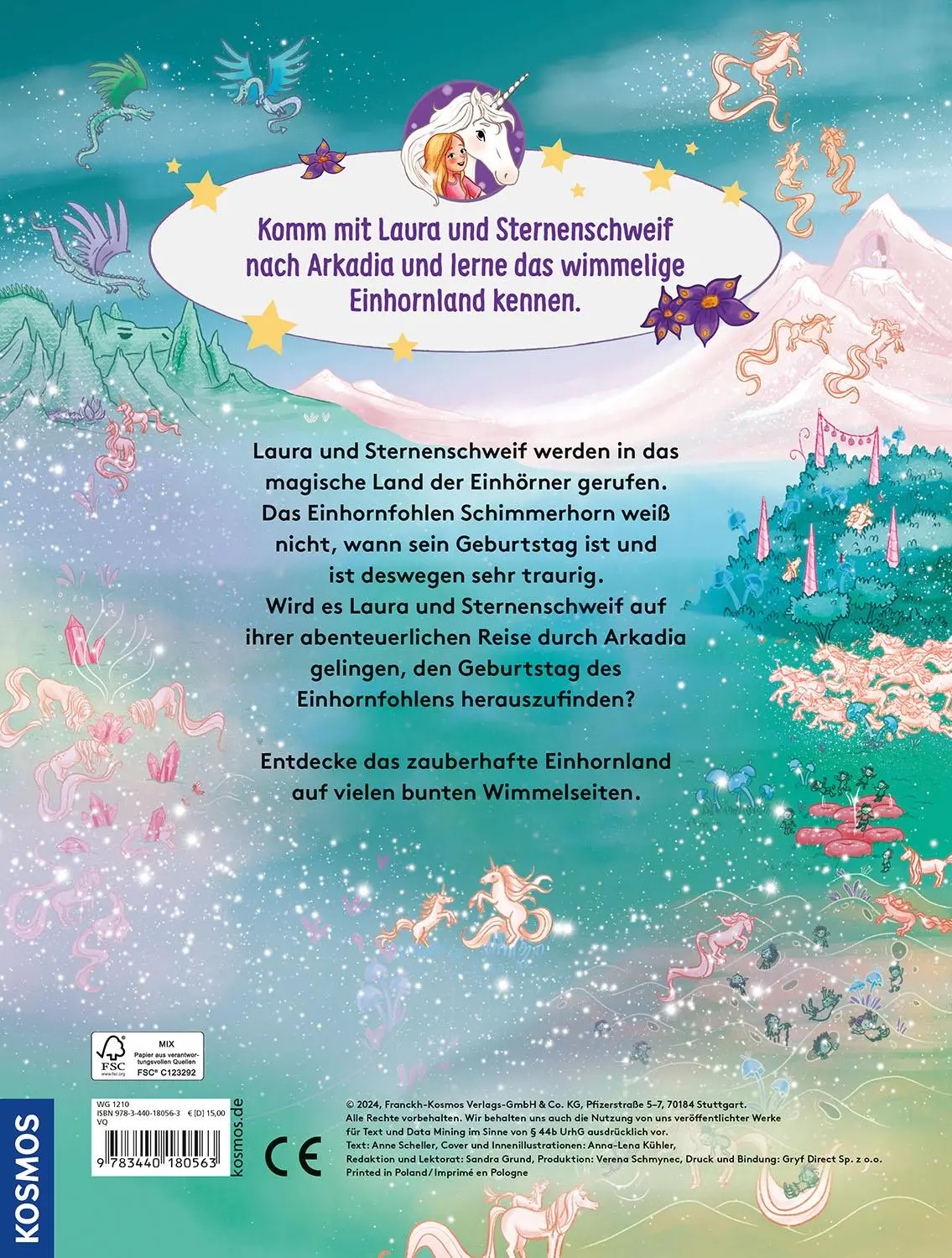 Rückseite: 9783440180563 | Sternenschweif, Wimmelbuch, Abenteuer im Einhornland | Linda Chapman