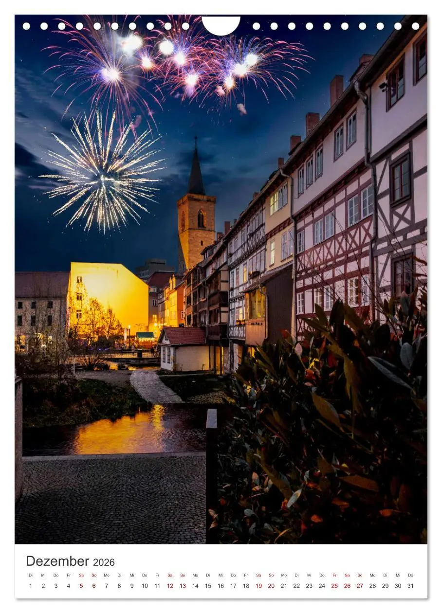Bild: 9783516270563 | Erfurt - Die romantische Altstadt (Wandkalender 2026 DIN A4 hoch),...